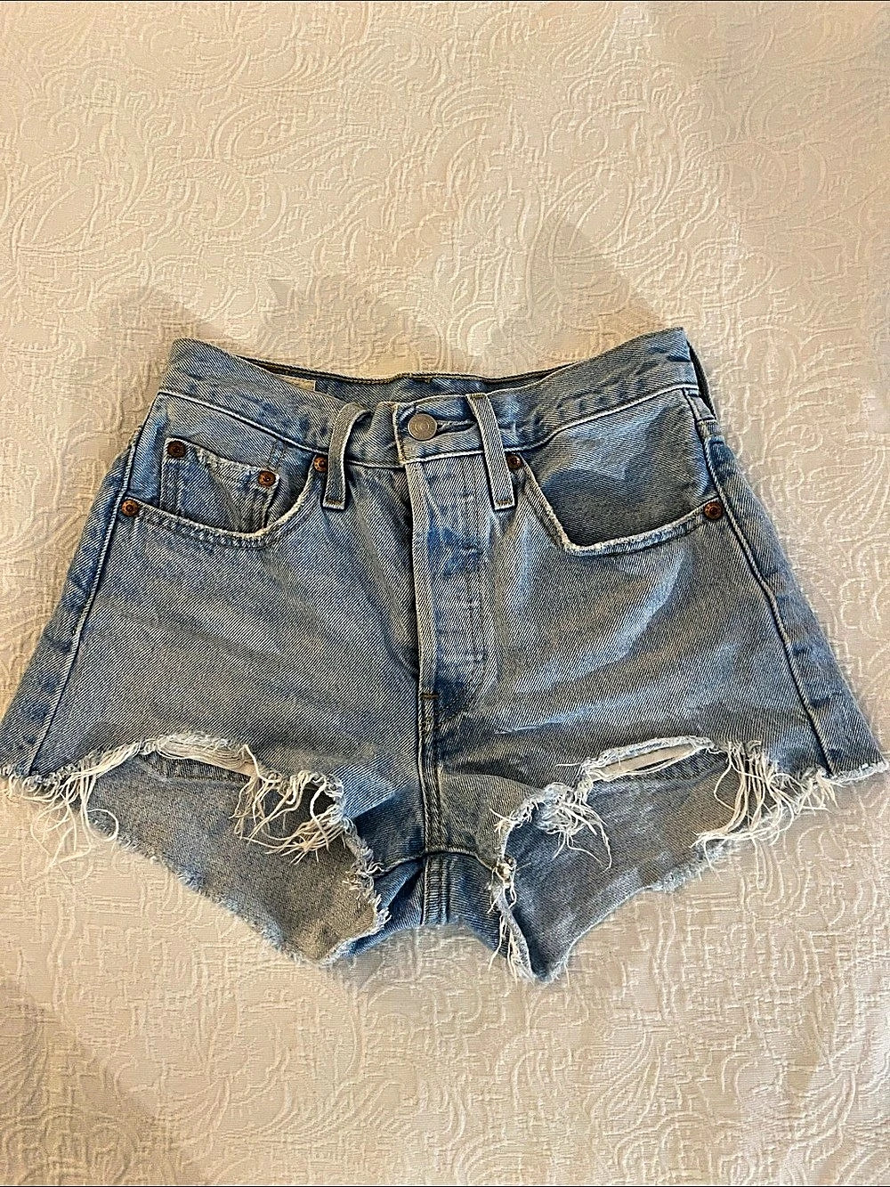 Levi's 501 Original High-Rise Denim Shorts Blue